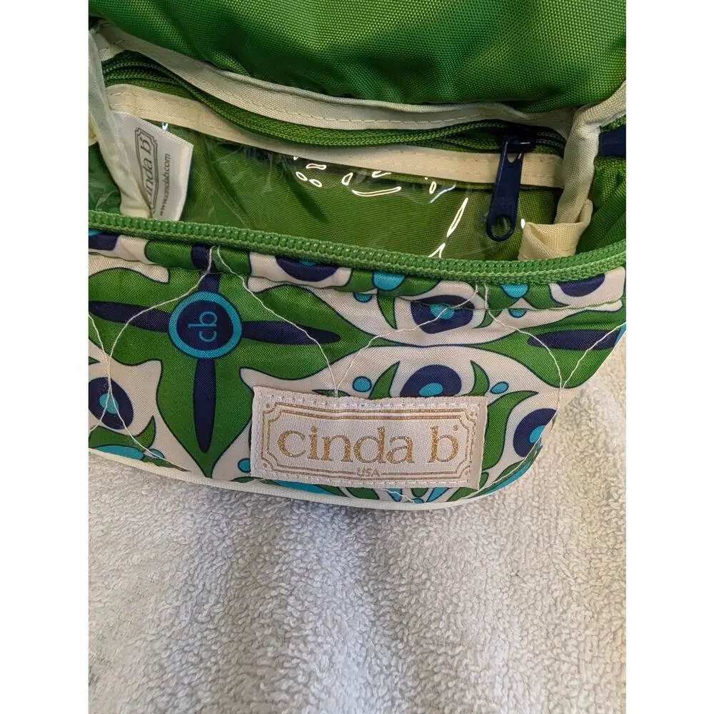 Cinda B Women Accessories, Mosaic Print Quilted Mini Travel Cosmetic Bag